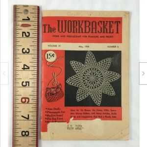 Workbasket Magazine #8 May 1954 Needlecraft Money Makers Knit Crochet History